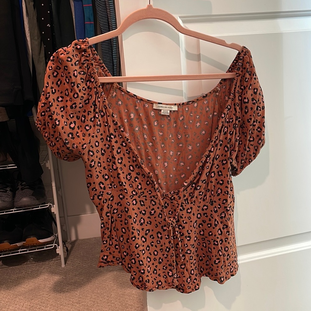 American Eagle Leopard Print Crop